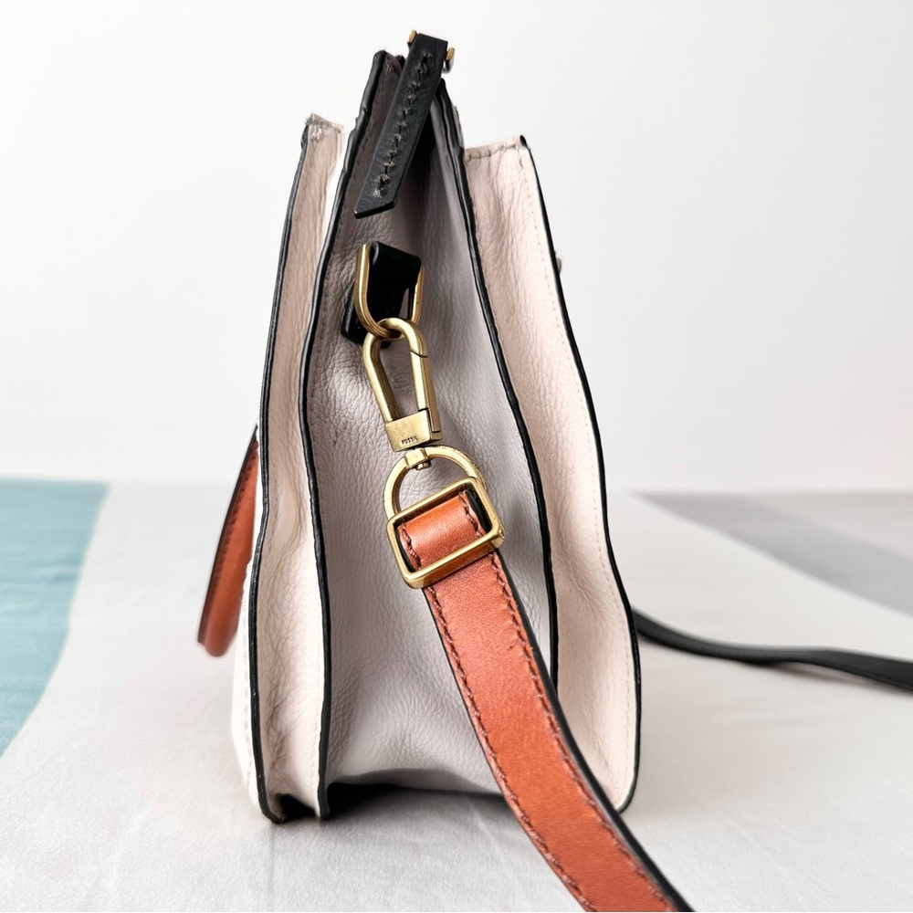 FOSSIL Ryder Leather Satchel in Neutral - Picture 6 of 14